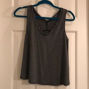One Clothing LA Striped Swing Tank L